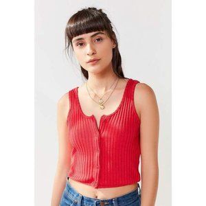 red urban outfitters button up tank top